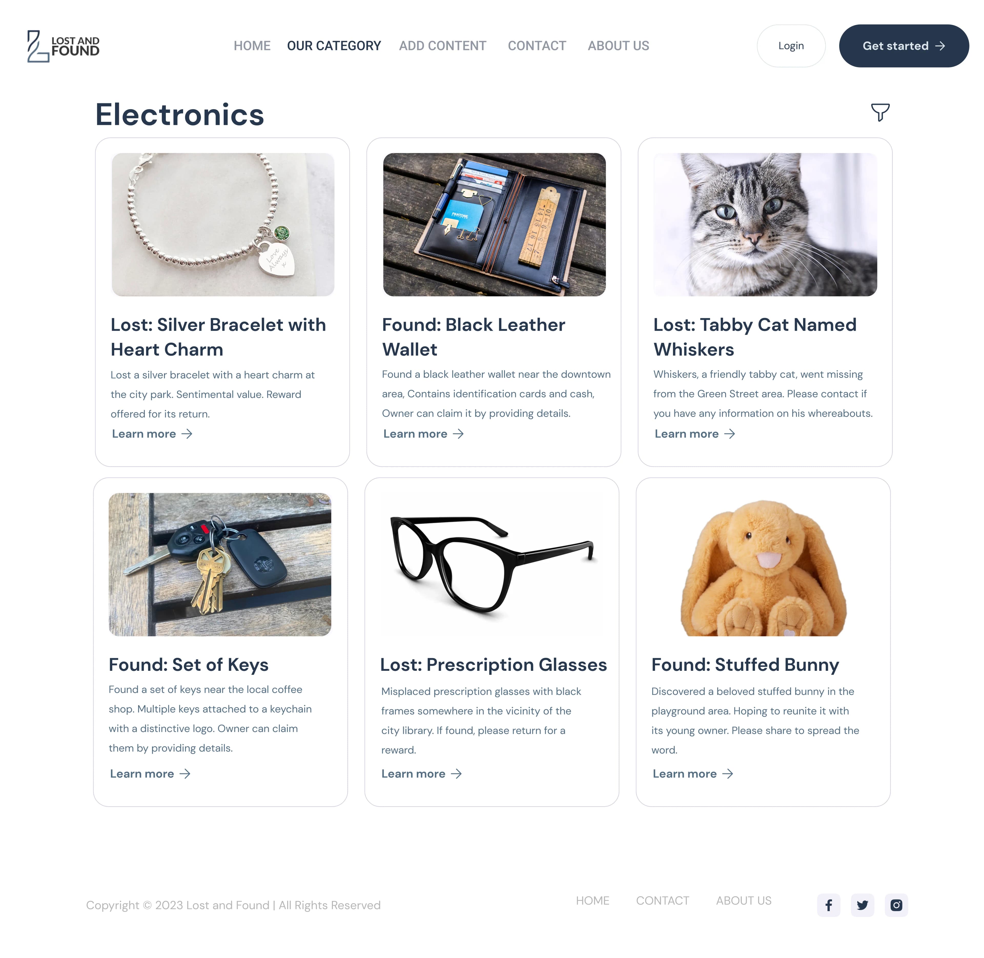Category view — Electronics