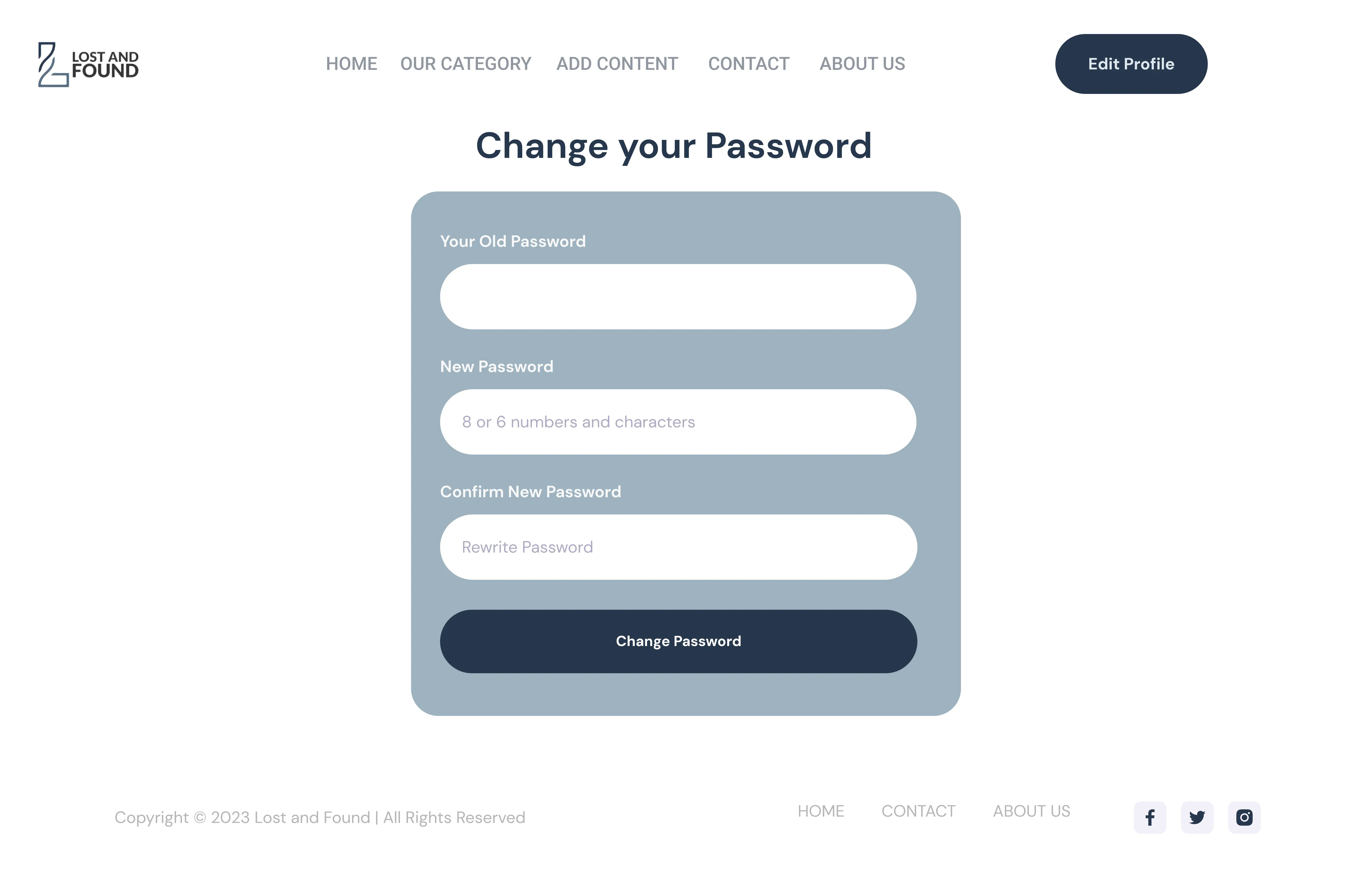 Change password