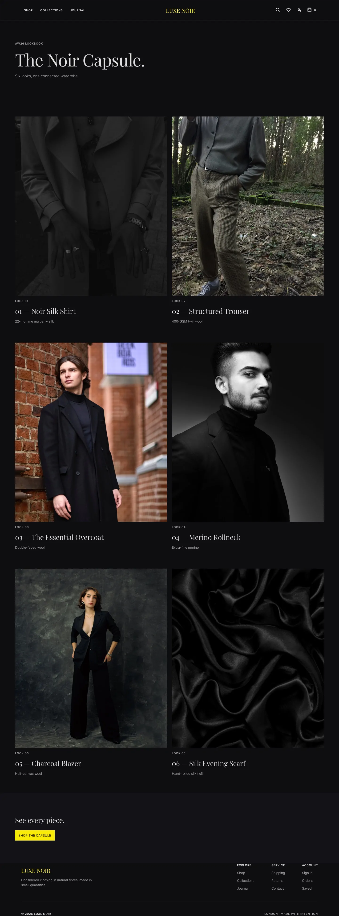 Lookbook — image-led styling stories