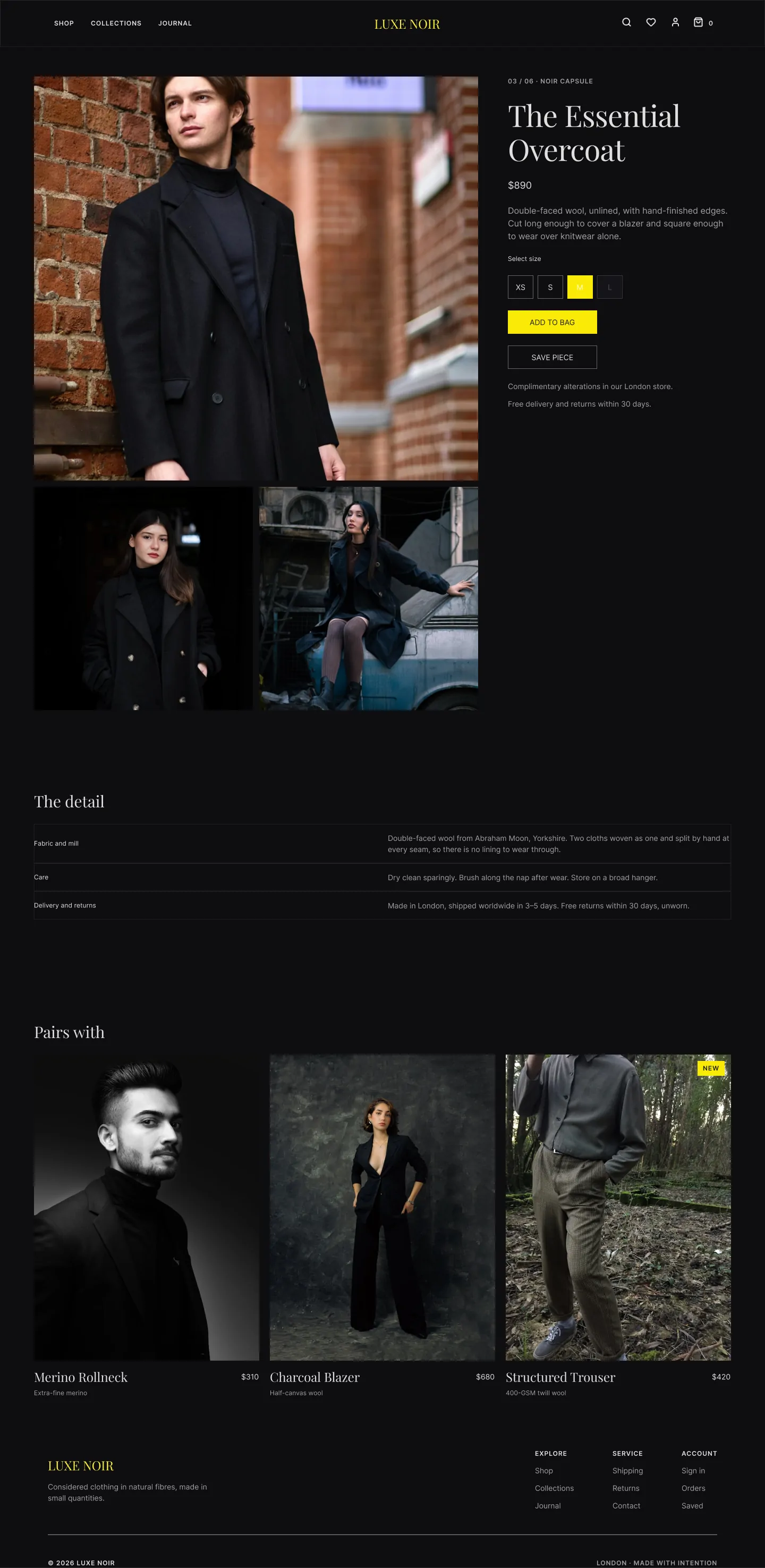 Product — evidence before persuasion