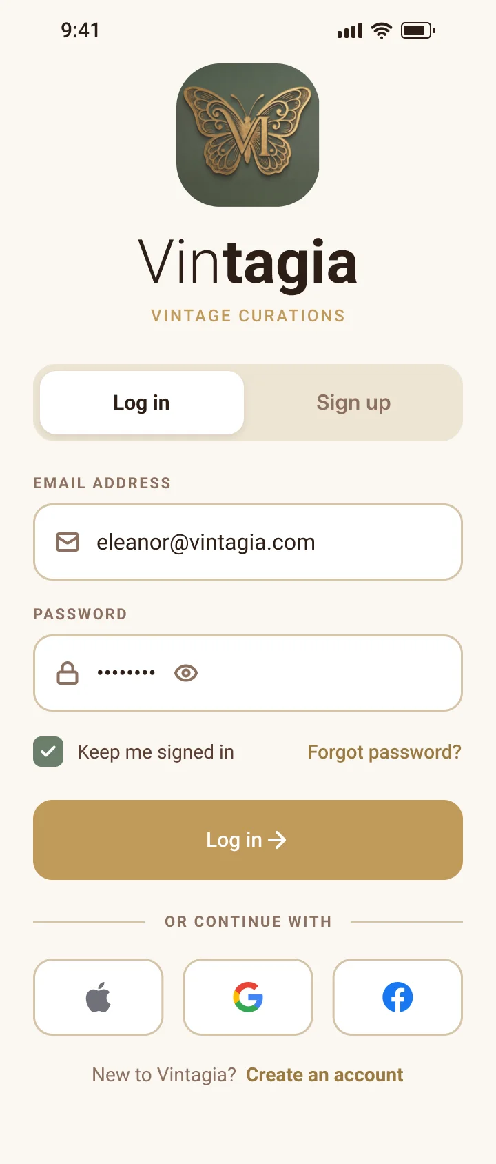 Log in — Light