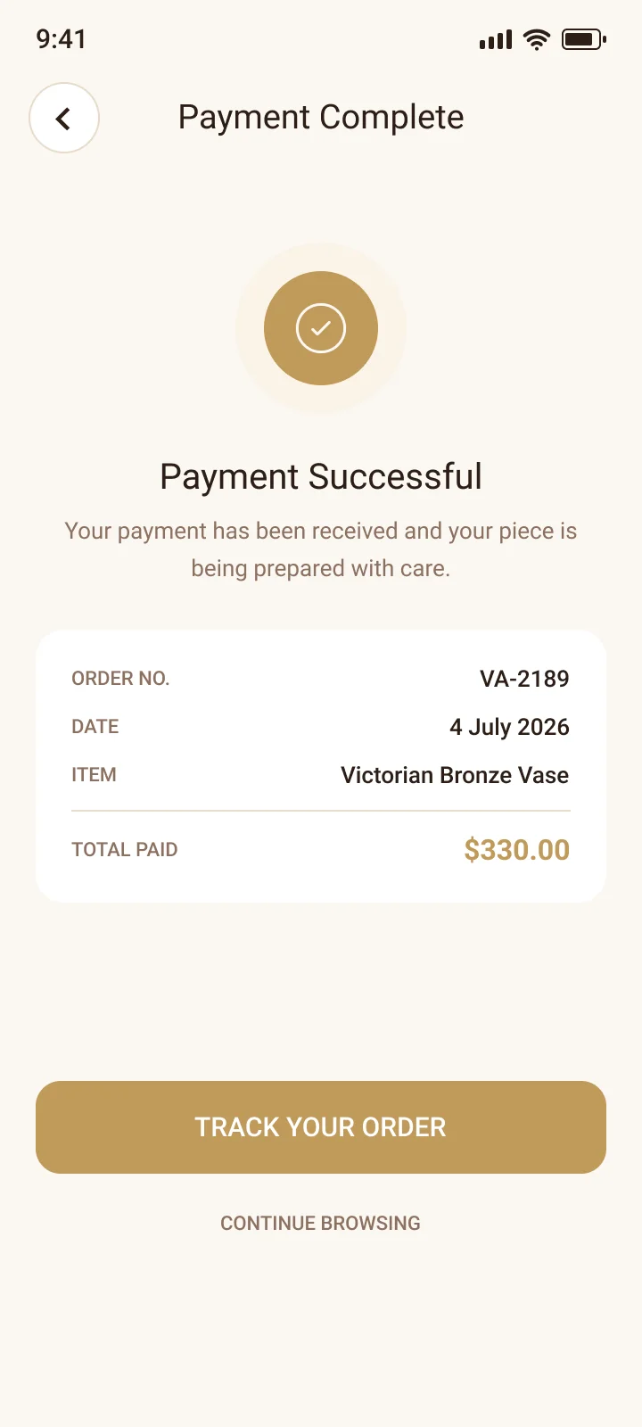 Payment done — confirmation