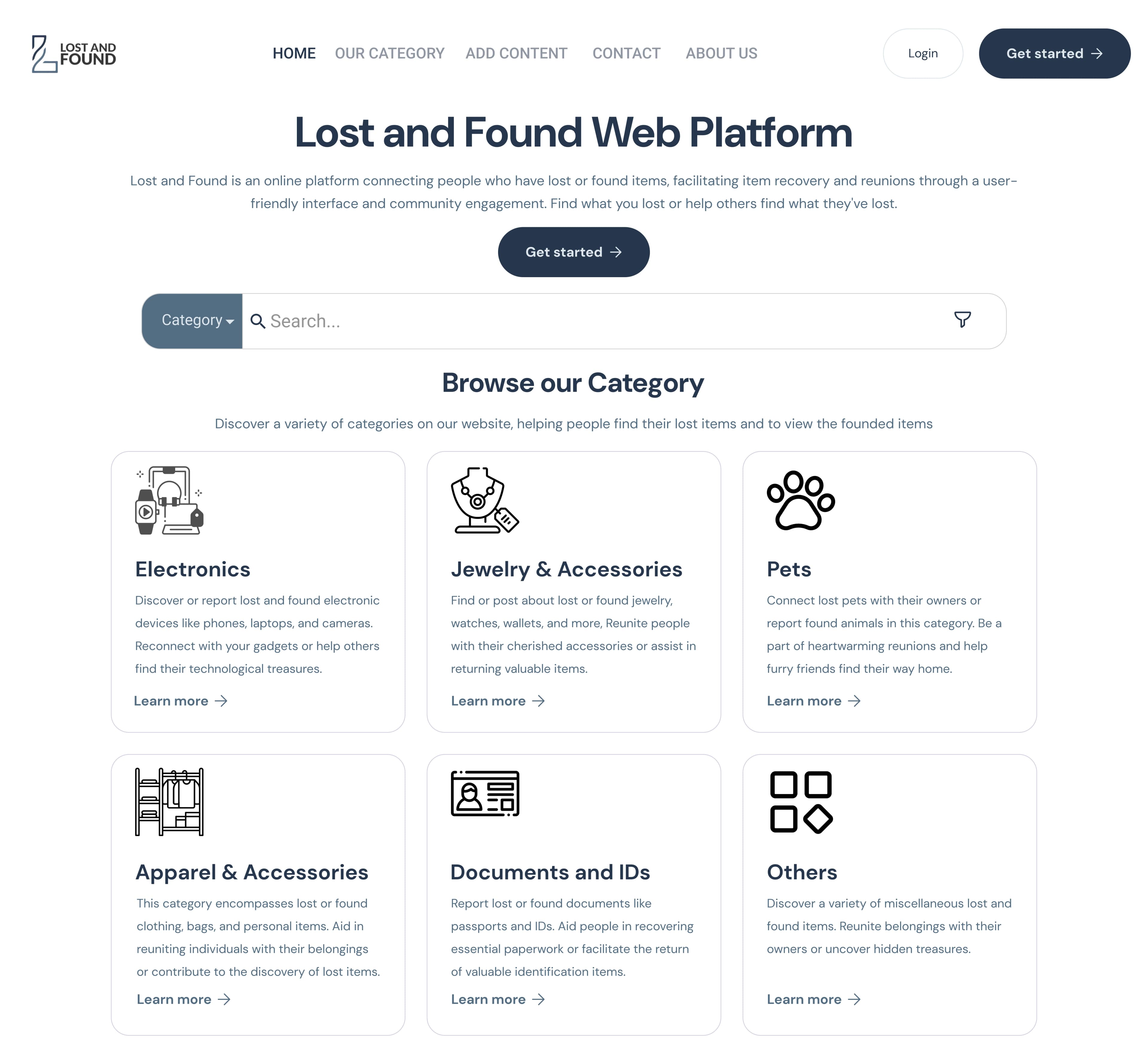Lost & Found Web Platform preview