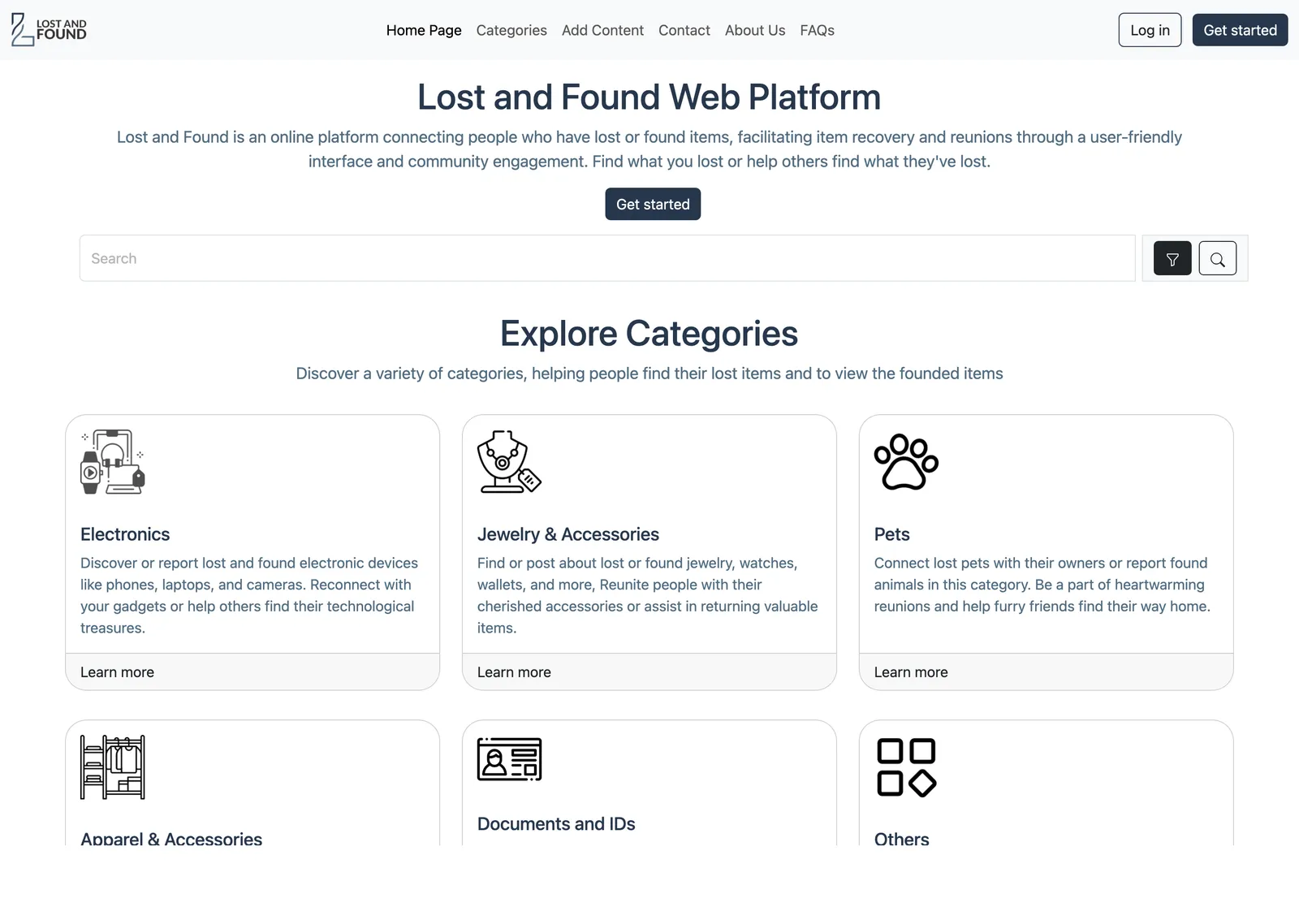 Lost & Found Web Platform preview