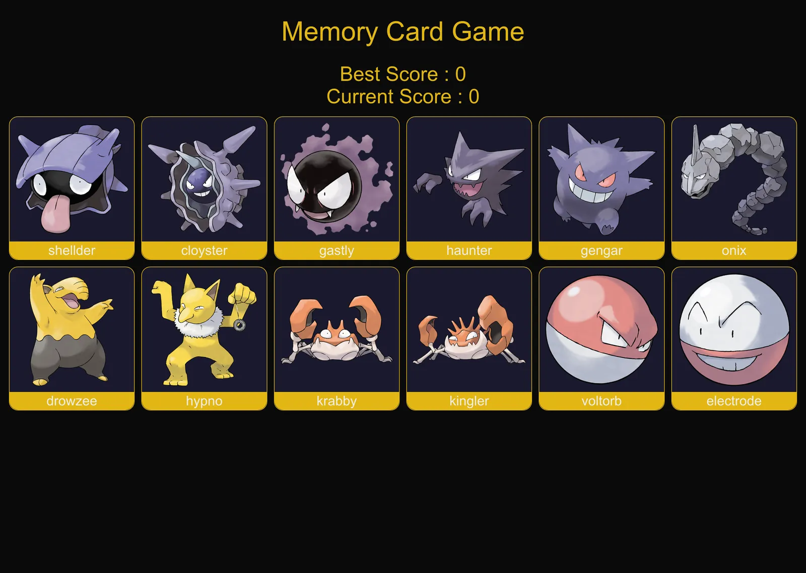 Memory Card Game preview